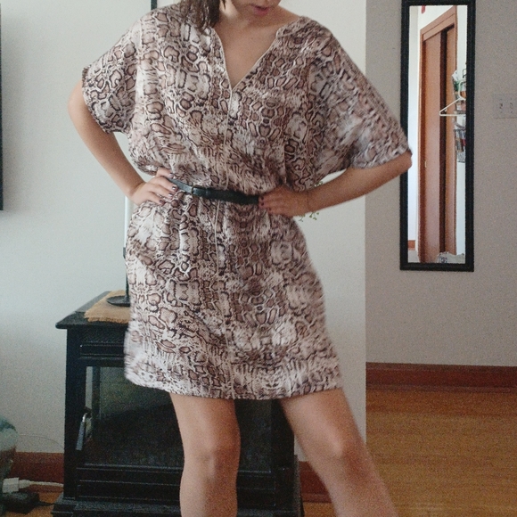 NWT Halston Snakeskin Pattern Tunic Dress - Picture 2 of 11